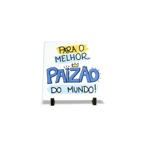Porta Retrato Dia Dos Pais Decorativo em Azulejo Personalizados