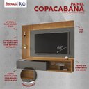 Ver imagem 3 de Painel Sala Copacabana para Tv até 65 Polegadas Naturale/titanium/ripado