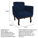 Ver imagem 6 de Kit Diva Recamier Diana 140cm Lado Esquerdo e 01 Poltrona Classic Suede - Doce Sonho Móveis RECAMIER
