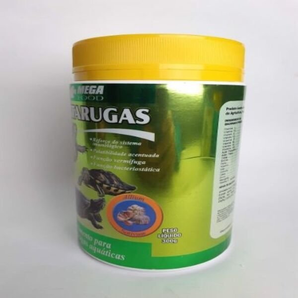 Ração Para Tartarugas Mega Food 300G Com Alho E Vitamina C - 3