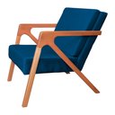 Ver imagem 4 de Poltrona Monalisa Decorativa Veludo Cores - DS Estofados - Azul Marinho