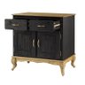 Balcão 2 Portas 2 Gavetas Luiz Xv Preto - Denk Móveis - 2