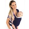 Canguru Bebê Infantil 3,5Kg a 16Kg Segurança Wrap Sling Kababy - Azul Marinho - 4