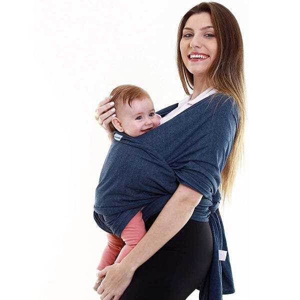 Canguru Bebê Infantil 3,5Kg a 16Kg Segurança Wrap Sling Kababy - Jeans