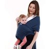 Canguru Bebê Infantil 3,5Kg a 16Kg Segurança Wrap Sling Kababy - Jeans - 5