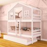Treliche Casinha Dos Sonhos Madeira Maciça Rosa/ Branco Megamobilia - 1