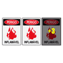 Ver imagem 3 de Combo 6 Placas De Sinalização Perigo Inflamável 20x30 Acesso - S-208 F9e