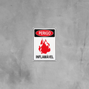 Ver imagem 1 de Combo 6 Placas De Sinalização Perigo Inflamável 20x30 Acesso - S-208 F9e