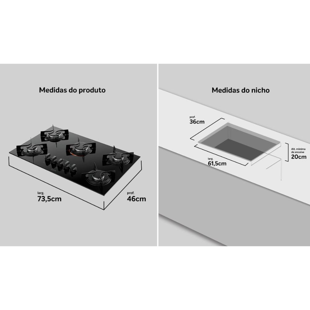 Cooktop Atlas U.top 5 Bocas - 4