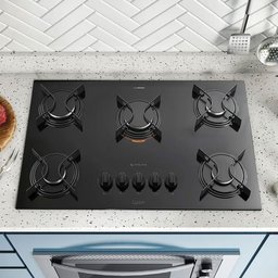 Cooktop 5 Bocas Preto com Mesa de Vidro Atlas U Top Bivolt - 2 Cooktop 5 Bocas Preto com Mesa de Vidro Atlas U Top Bivolt - 2