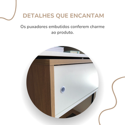 Escrivaninha Flex - Olmo/branco 6371 - 6