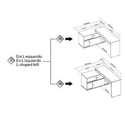 Escrivaninha Flex - Olmo/branco 6371 - 11