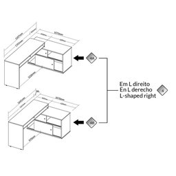 Escrivaninha Flex - Olmo/branco 6371 - 12