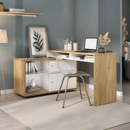 Escrivaninha Flex - Olmo/branco 6371 - 1