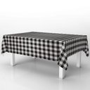 Ver imagem 1 de Toalha de Mesa Térmica Pvc Xadrez Jantar Cozinha 1,40 X 1,40 Id Decor Xadrez Preto