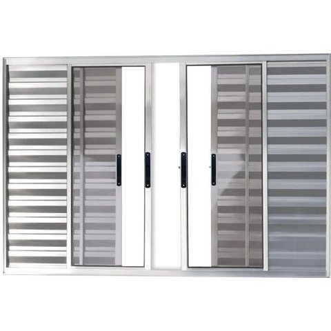 Veneziana de Aluminio 6 Folhas sem Grade Linha Premium:1,20 X 1,20/brilhante