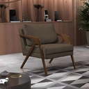Ver imagem 3 de Kit 2 Poltronas Sala de Estar Madeira Maciça Mel Monique Assento Veludo Marrom