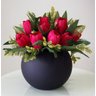 ARRANJO DE FLORES ARTIFICIAL TULIPAS COM VASO 9520 - 1
