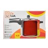 Panela de Pressão Mega Alumínio 4,5 Litros Alumínio Polido - Vermelho - Mr Cook - 1