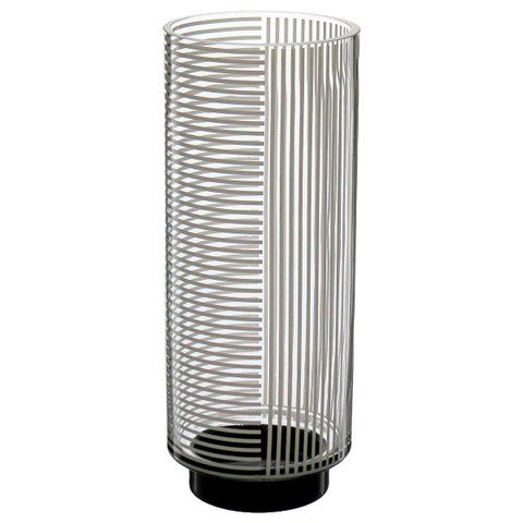 Vaso Decorativo Enfeite Casa Listras Home&co Vidro 25x10x10cm Transparente