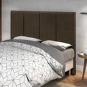 Ver imagem 1 de Cabeceira de Casal Estofada para Quarto Marrom Chocolate Lisboa
