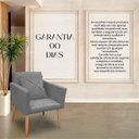 Ver imagem 4 de Cadeira Poltrona para Sala Quarto Confortável e Reforçada Agata :chumbo