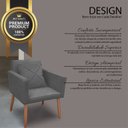 Ver imagem 2 de Cadeira Poltrona para Sala Quarto Confortável e Reforçada:chumbo