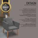 Ver imagem 2 de Cadeira Poltrona para Sala Quarto Confortável e Reforçada Agata :chumbo