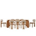 Ver imagem 2 de Mesa de Jantar Nala 220cm Madeira Tampo Laminado com 8 Cadeiras Nala