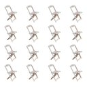 Ver imagem 2 de Kit 4 Conjuntos de Mesa com 4 Cadeiras de Madeira Dobrável 70x70 sem Pintura/Crua