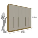 Ver imagem 4 de Guarda-Roupa Casal 6 Portas 8 Gavetas Sevilla Tcil Móveis