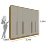 Guarda-Roupa Casal 6 Portas 8 Gavetas Sevilla Tcil Móveis - 4
