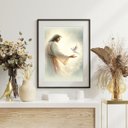 Ver imagem 1 de Quadro Decorativo Jesus e o Espírito Santo - 60x48cm:madeira Branca