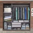 Ver imagem 3 de Guarda-roupa Casal 3 Portas de Correr com Espelho e 2 Gavetas Paris
