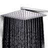 Ducha de Inox Quadrada 20x20 Cm de Parede Cromada Braço Quadrado Pex - 6
