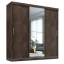 Ver imagem 5 de Guarda-roupa Casal 3 Portas de Correr com Espelho e 2 Gavetas Paris