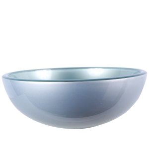Cuba Vidro de Apoio Prata 30cm Para Banheiro