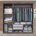 Ver imagem 3 de Guarda-Roupa Casal 3 Portas de Correr e 2 Gavetas Paris
