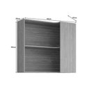 Ver imagem 2 de Armário Aéreo Cozinha Modulado Divina Canto Reto C/ 2 Nichos 92cm Cinamomo - Mgm