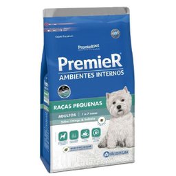 Ração Cães Premier Ambientes Internos Adultos 7,5Kg Raças Pe - 1
