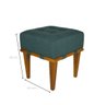 Puff Quadrado para Sala de Linho - Verde - 7