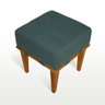 Puff Quadrado para Sala de Linho - Verde - 1