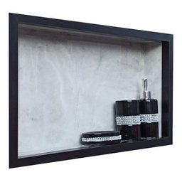Kit com 2 Nichos Porcelanato Banheiros Cinza 60x32x10cm - 4