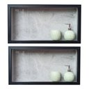 Ver imagem 1 de Kit com 2 Nichos Porcelanato Banheiros Cinza 60x32x10cm