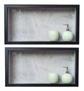 Ver imagem 1 de Kit com 2 Nichos Porcelanato Banheiros Cinza 60x32x10cm
