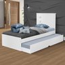 Cama Com Auxiliar Solteiro Branca - 1