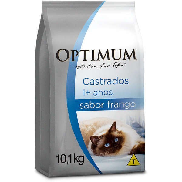 Ração Optimum Castrado Frango para Gatos Adultos 10kg - 1