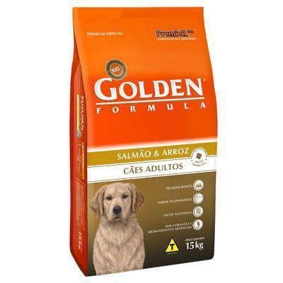 RAÇÃO GOLDEN FORMULA CÃES ADULTO SALMÃO/ARROZ RAÇAS MÉDIAS E GRANDES 15KG