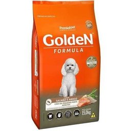 RAÇÃO GOLDEN FORMULA CÃES ADULTO SALMÃO/ARROZ RAÇAS PEQUENAS 15KG - 1
