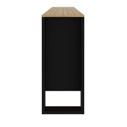 Balcão para Escritório 136cm com 3 Portas e 1 Prateleira Amêndoa - 4